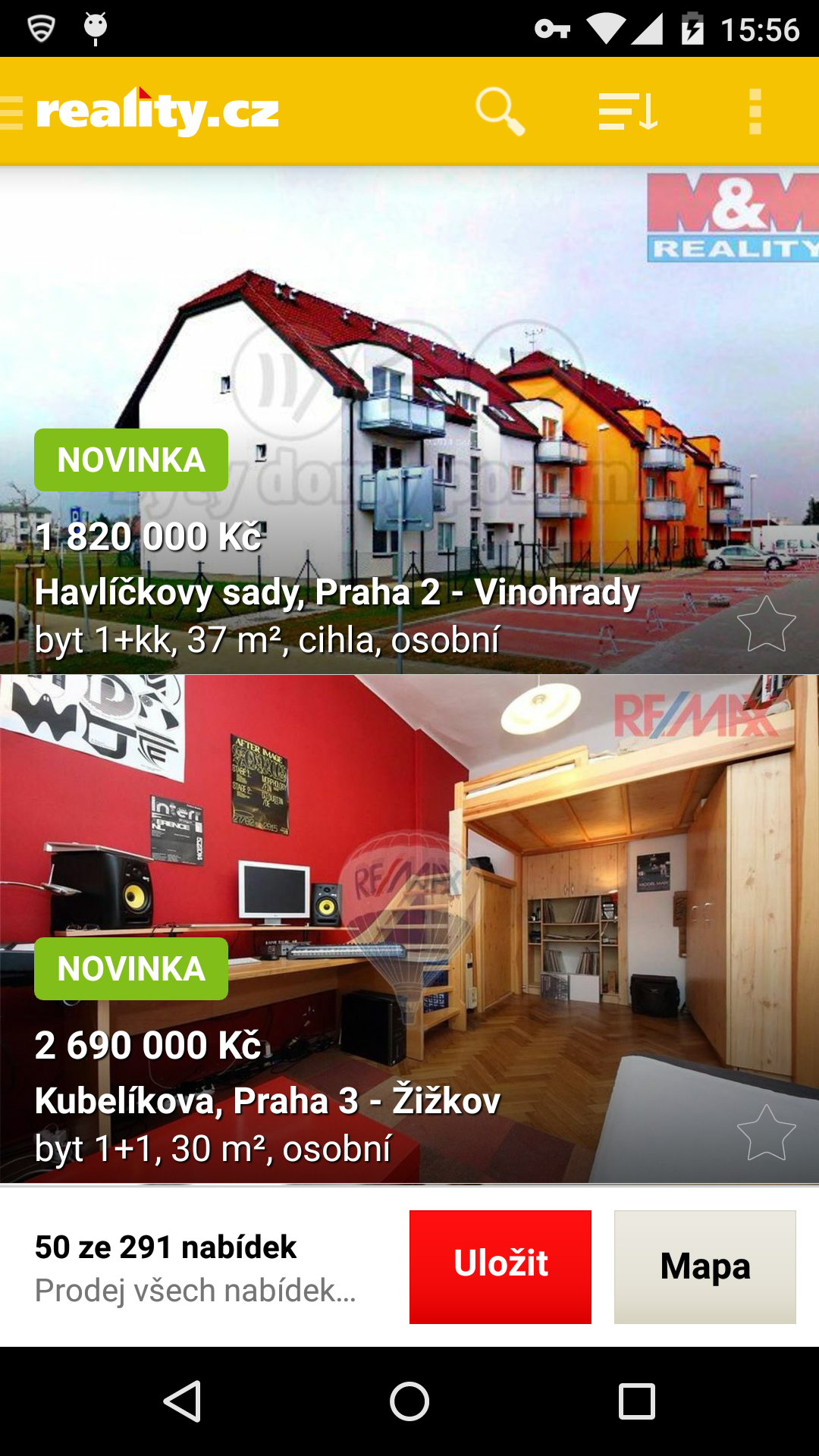 Reality.cz App Screenshot